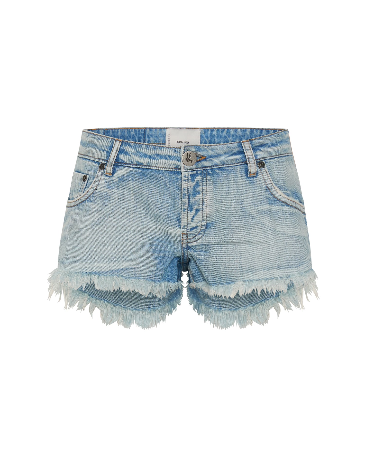 Products WORN OUT HENDRIXE DUKES LOW WAIST MINI DENIM SHORTS