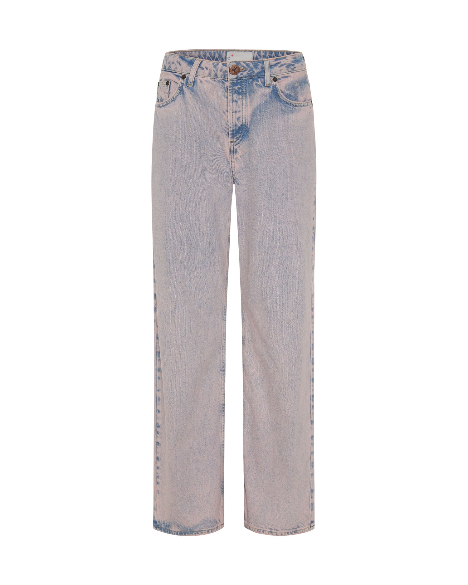 Products Jackson Mid Waist Wide Leg Denim Jeans - Pink Haze