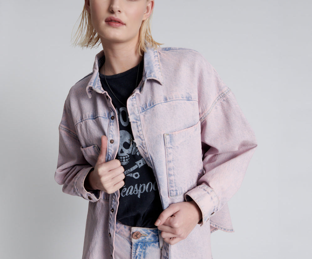 PINK HAZE LONG SLEEVE DARIA SHACKET