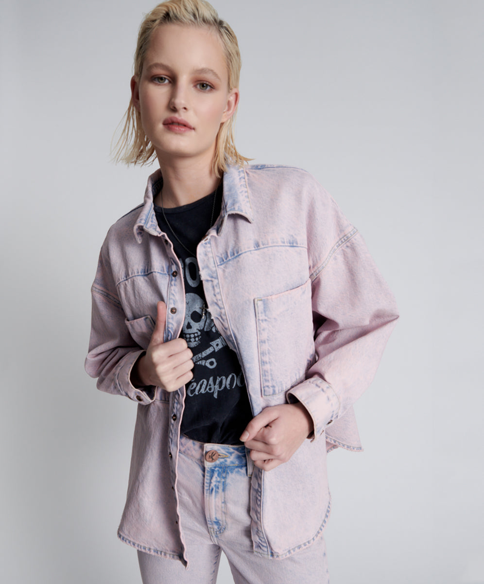 Products PINK HAZE LONG SLEEVE DARIA SHACKET