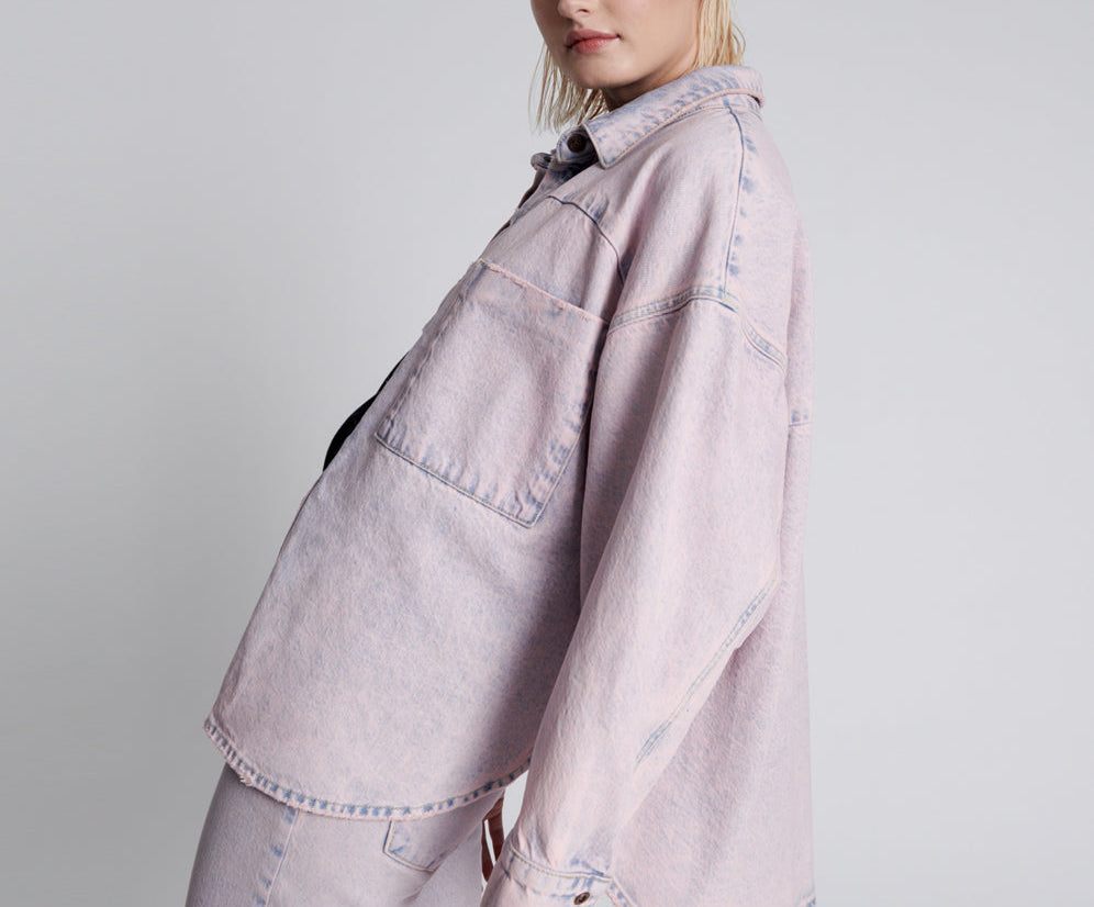 PINK HAZE LONG SLEEVE DARIA SHACKET