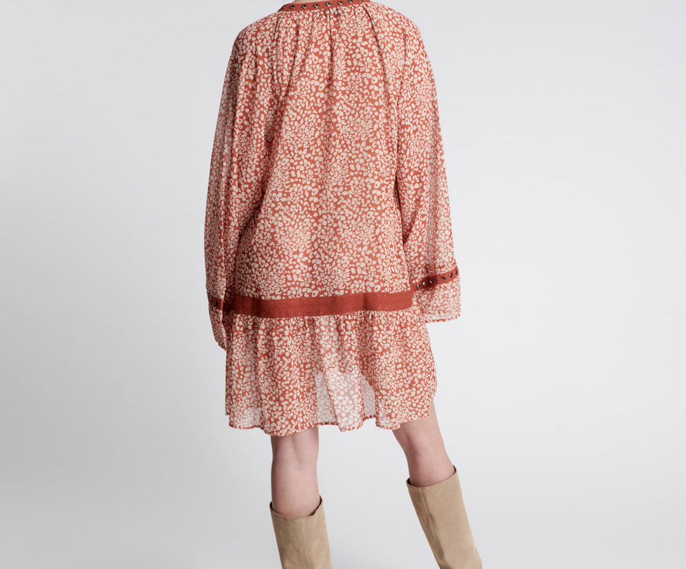 Night Prowler Mini Dress - Tobacco