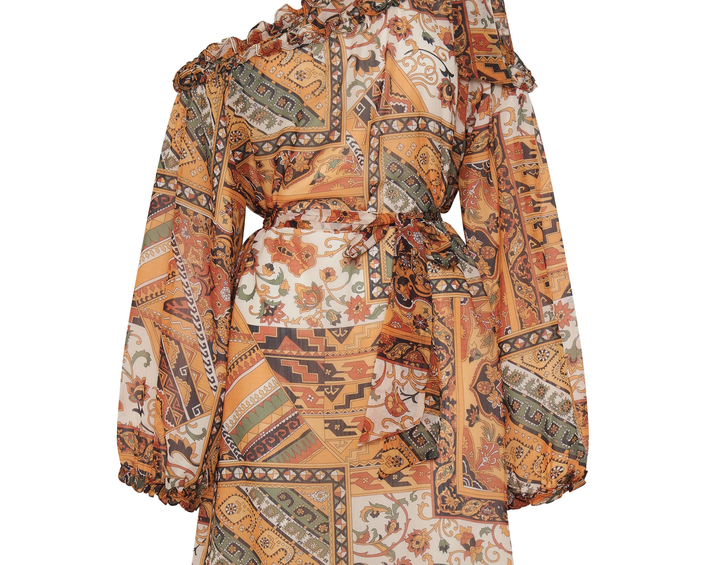 Bazaar Paisley One Shoulder Mini Dress - Paisley