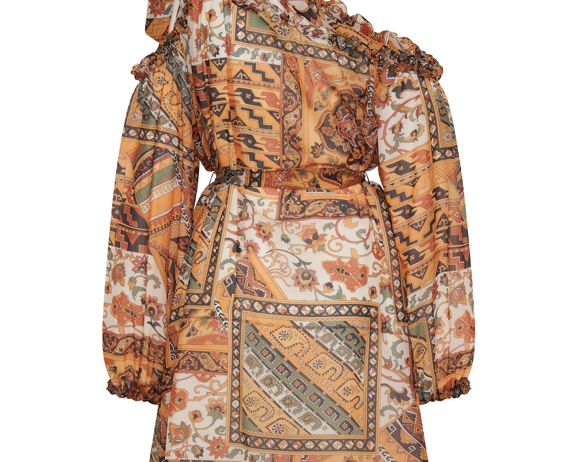 Bazaar Paisley One Shoulder Mini Dress - Paisley