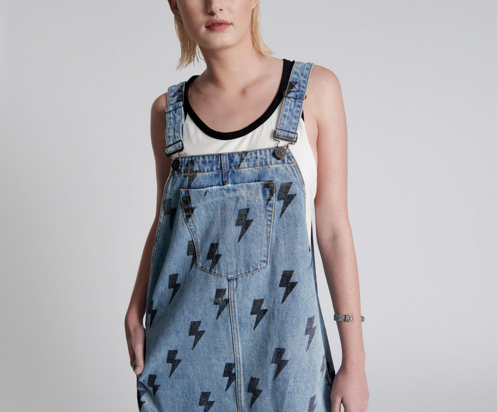 BLUE LIGHTNING PINI DENIM DRESS