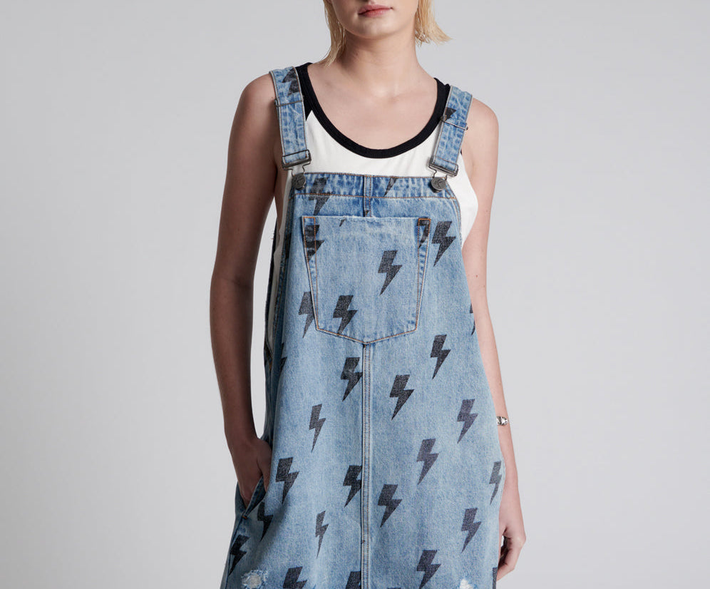 BLUE LIGHTNING PINI DENIM DRESS