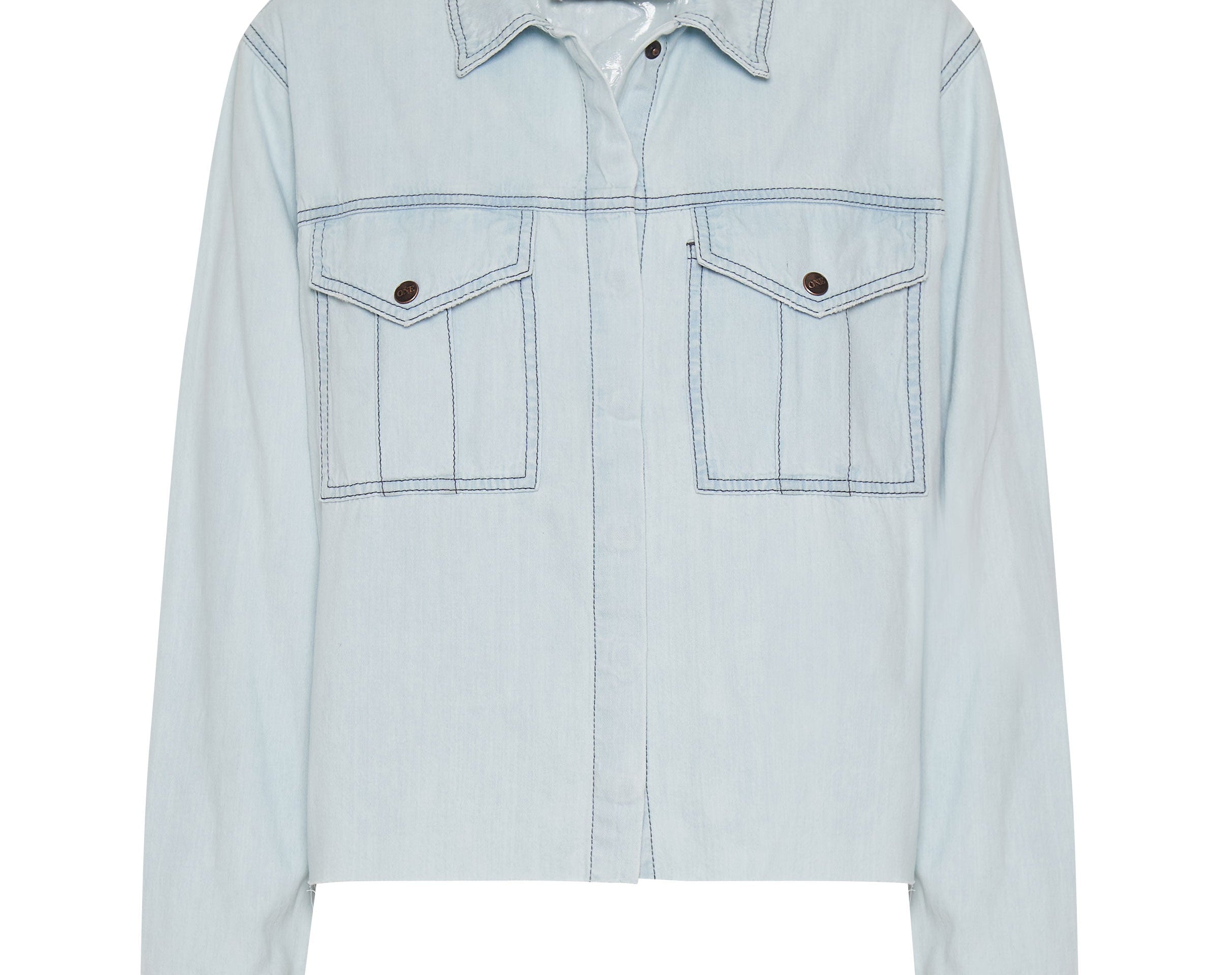 MYSTIC IMPRESSED DENIM SHIRT
