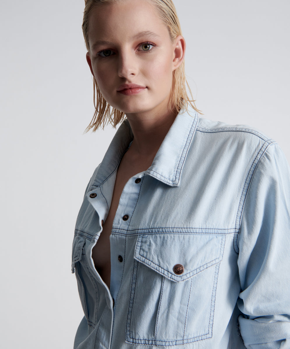 Products MYSTIC IMPRESSED DENIM SHIRT