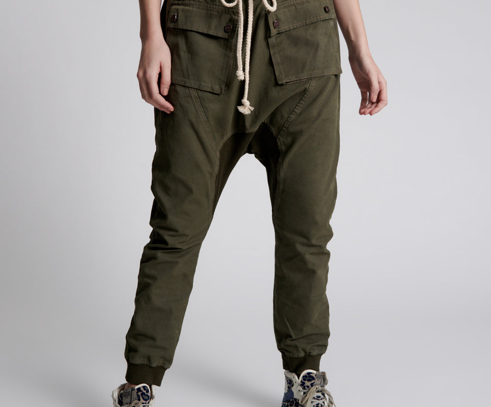 DARK KHAKI CARGO CADET PANTS