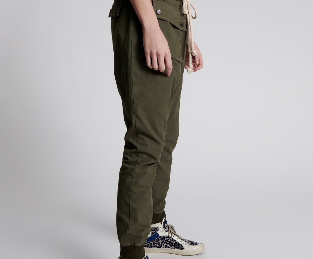 DARK KHAKI CARGO CADET PANTS