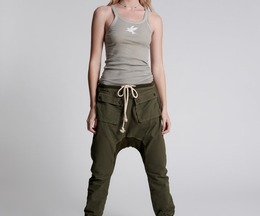 DARK KHAKI CARGO CADET PANTS