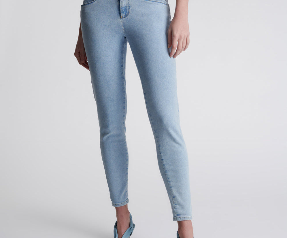 Preachers High Waist Skinny Stretch Denim Jeans - Best Blue