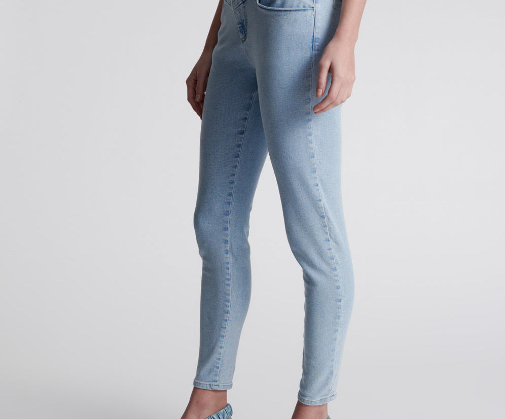 Preachers High Waist Skinny Stretch Denim Jeans - Best Blue