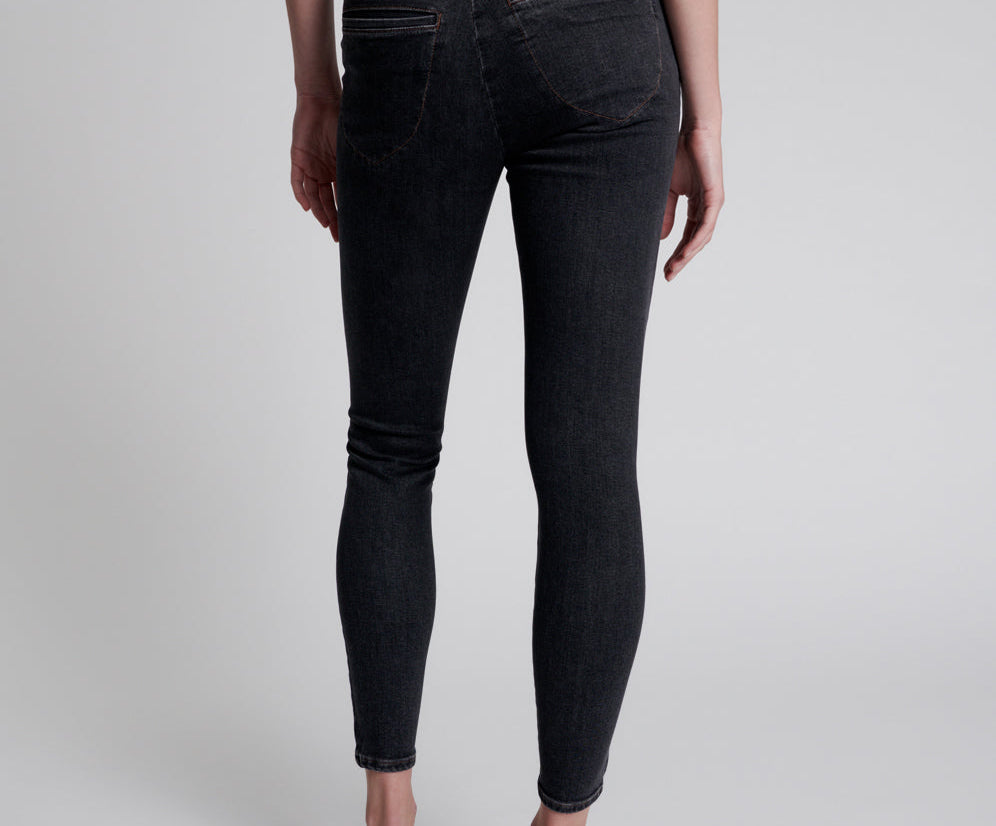 WORN BLACK PREACHERS HIGH WAIST SKINNY JEANS