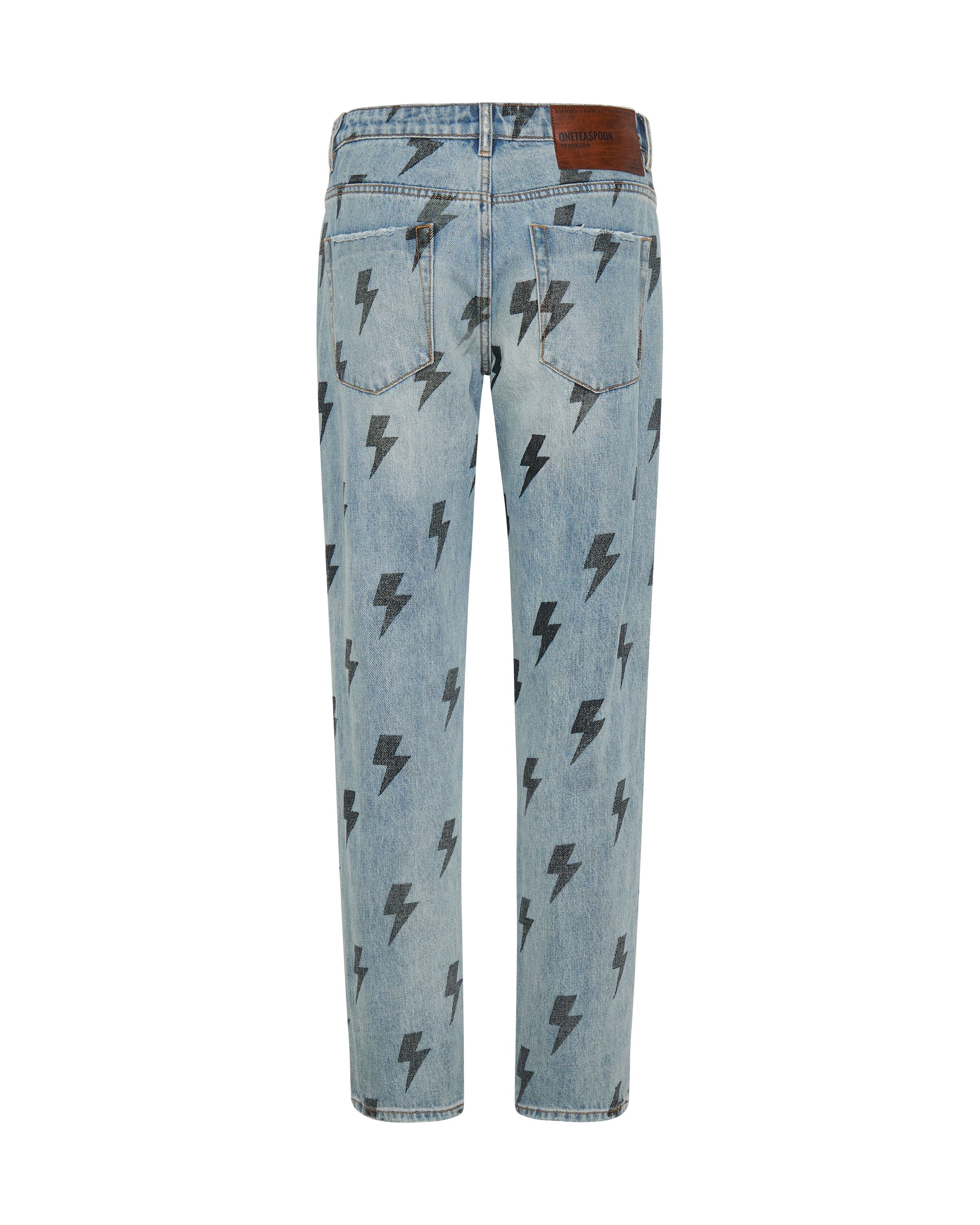 SIMPLE PROJECT LIGHTNING WASH JEANS