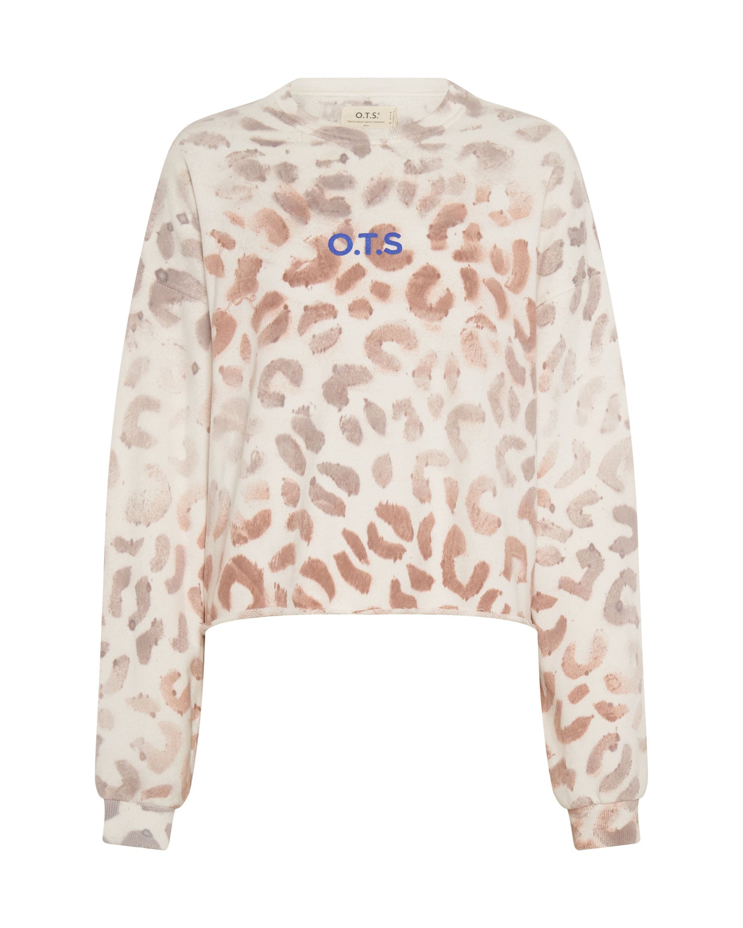 Products O.T.S Commuter Crop Sweater - Pink Animal