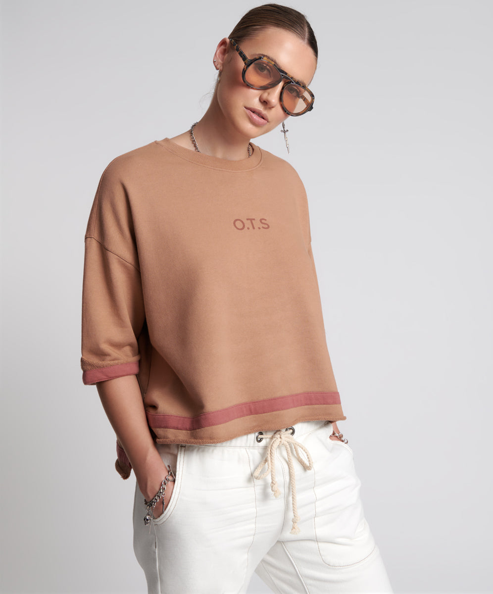 Products OTS SWEAT TEE BROWN