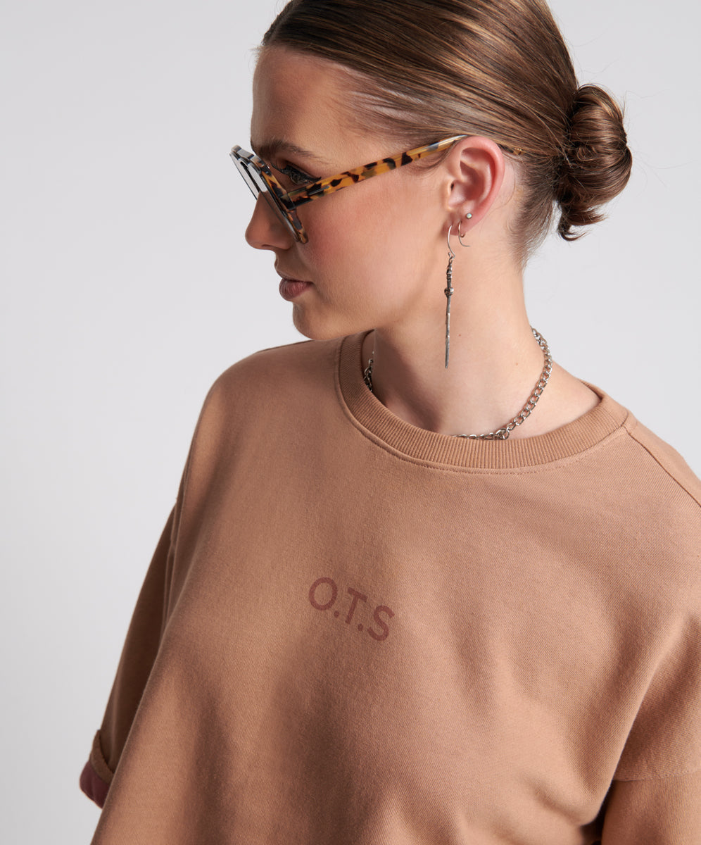 Products OTS SWEAT TEE BROWN