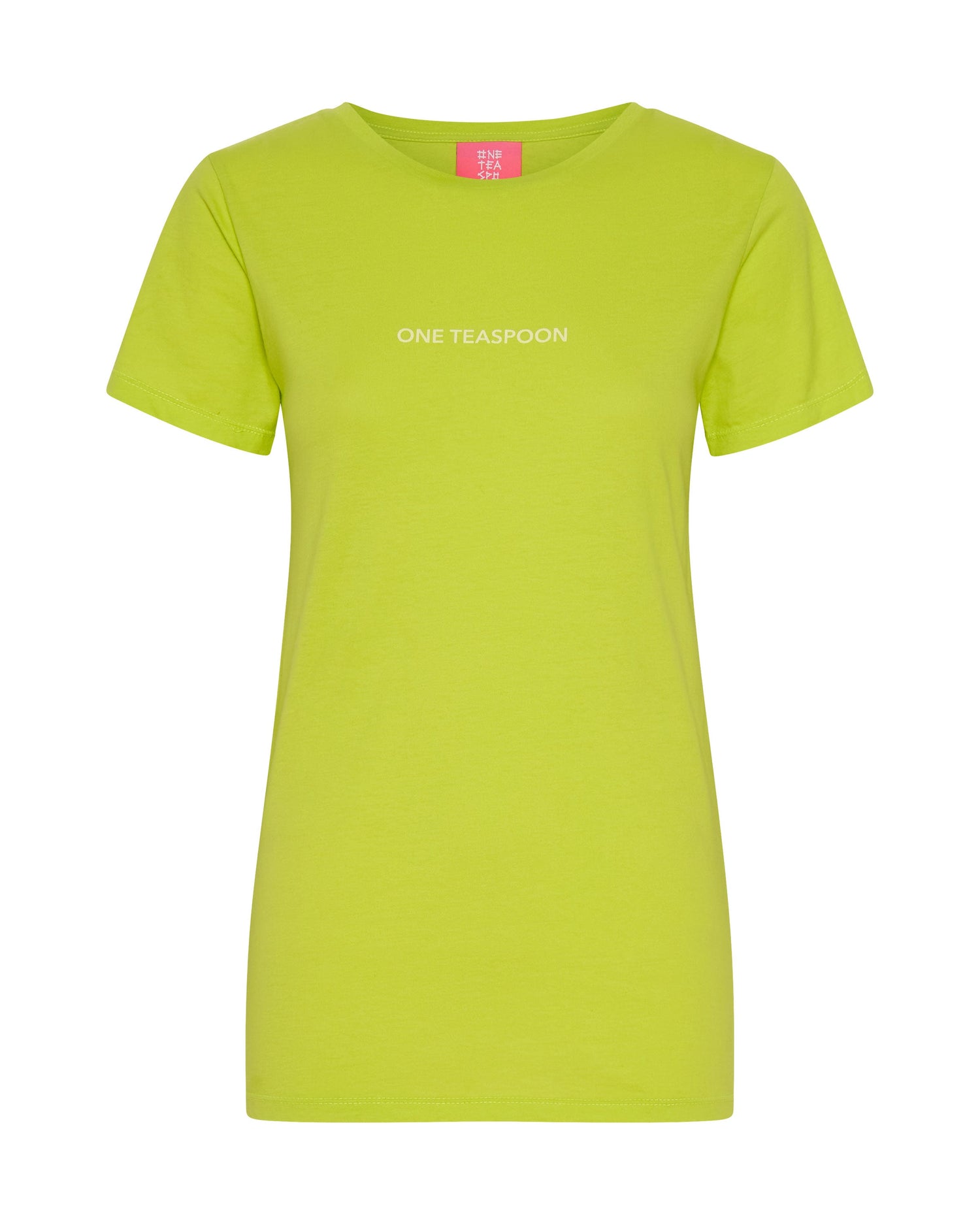 Products One Teaspoon Organic Fitted Logo Tee Yellow - Chartreuse