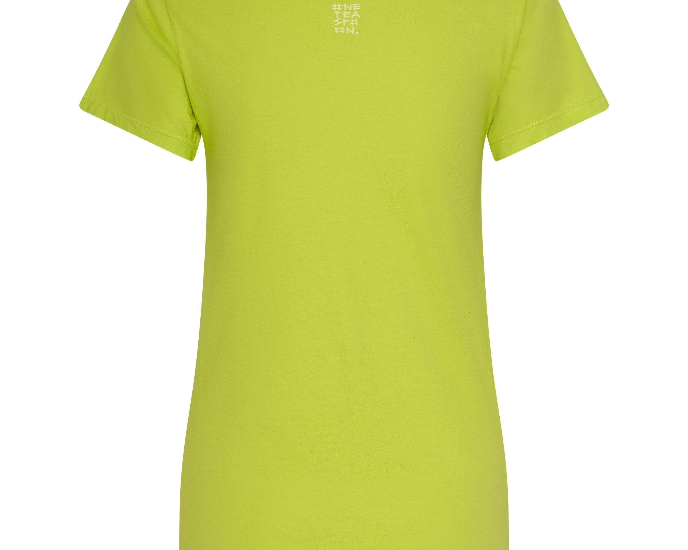 One Teaspoon Organic Fitted Logo Tee Yellow - Chartreuse