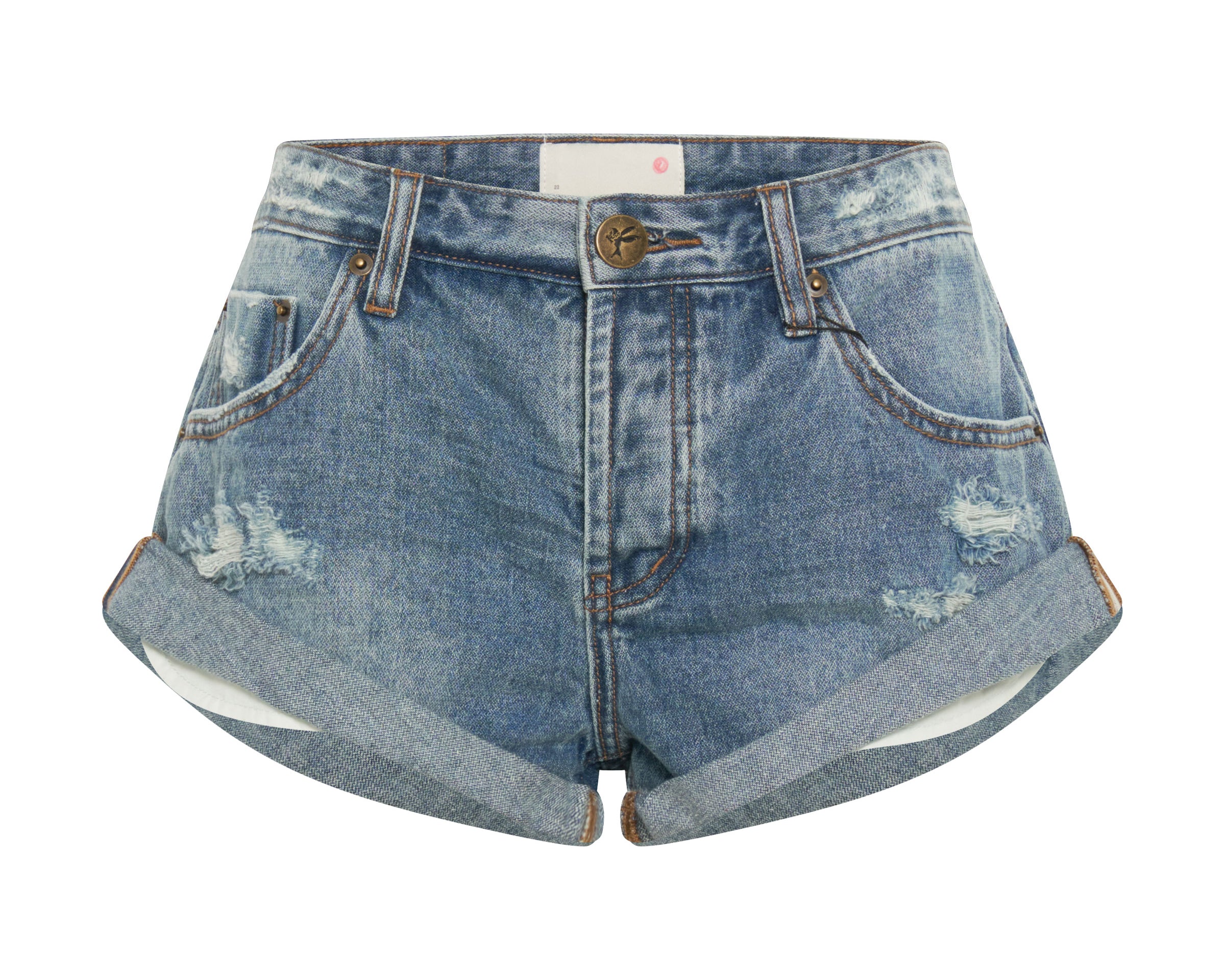 Bandits Low Waist Denim Shorts - Cobaine Blue