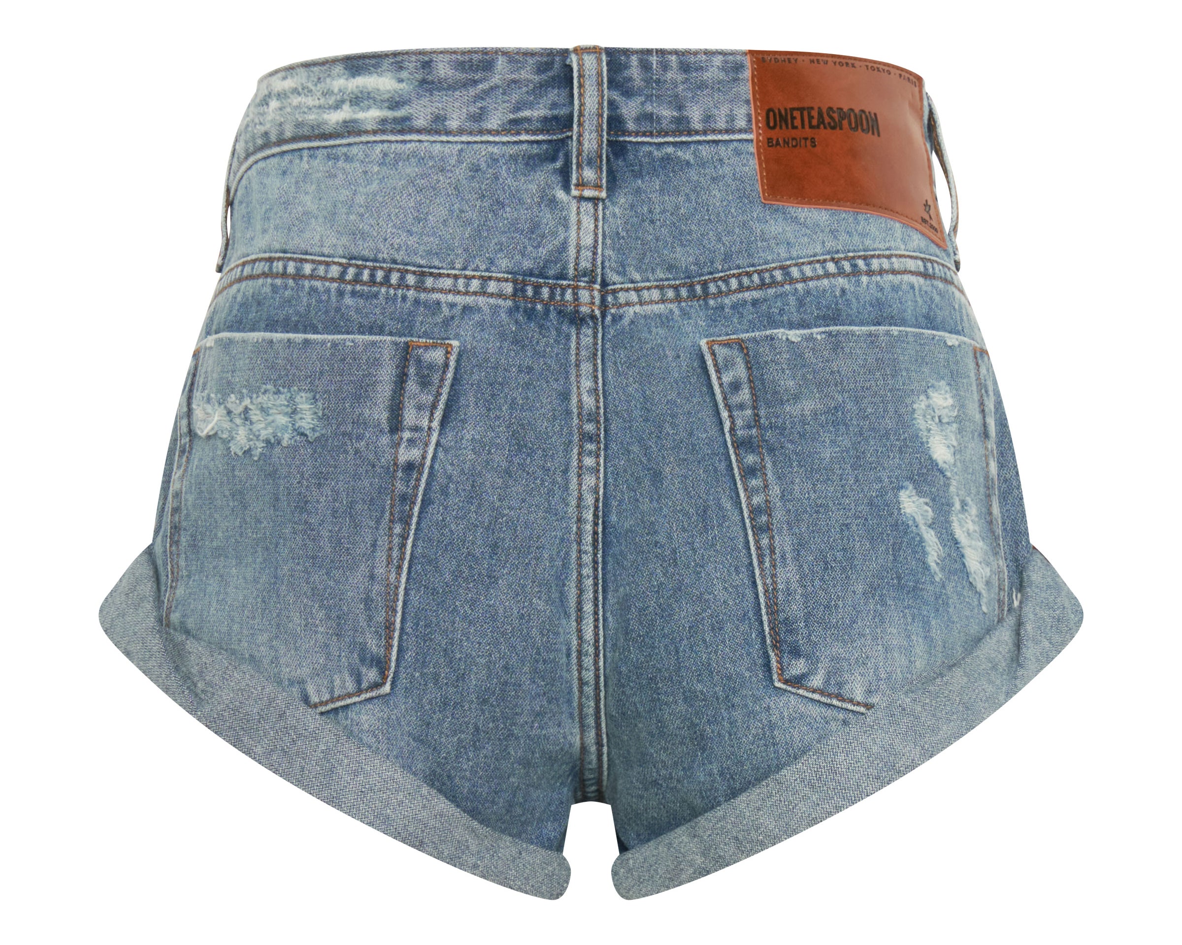 Bandits Low Waist Denim Shorts - Cobaine Blue