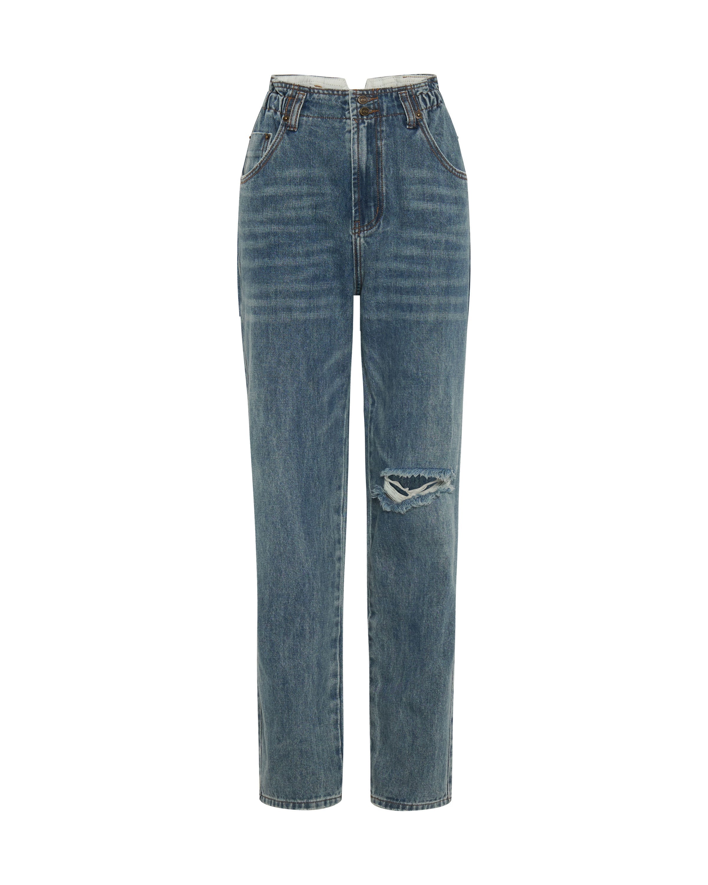 Pioneer Vintage 80S Fit High Waist Denim Jeans - Cobaine