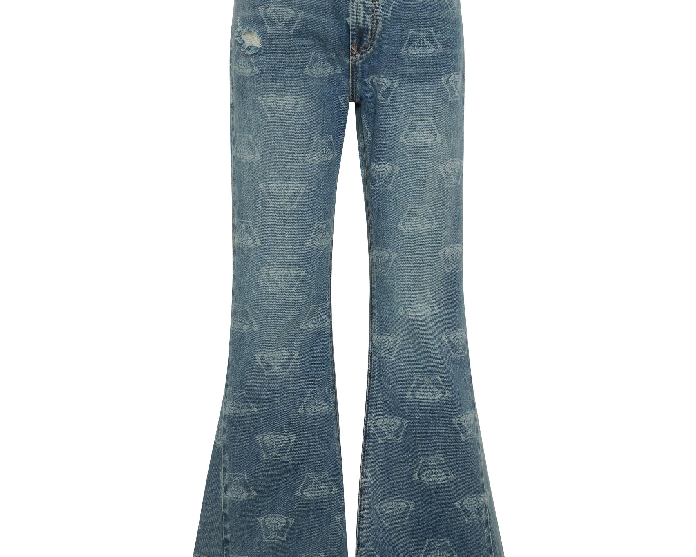 Marines Mid Waist Flared Denim Jeans - Medusa