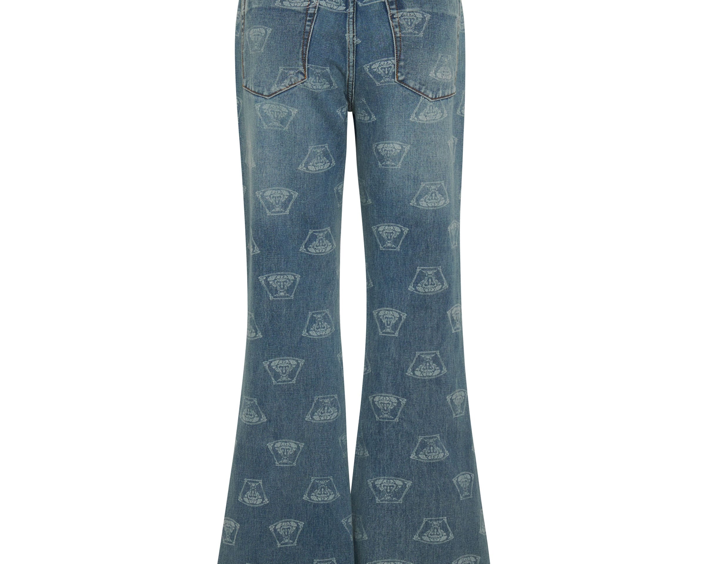 Marines Mid Waist Flared Denim Jeans - Medusa