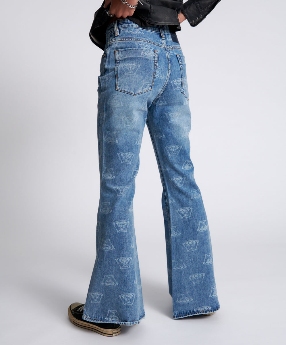 m※プロフ必見さま　epa flare jeans ワンウォッシュ flare jeans(L/BLUE) - ëpa