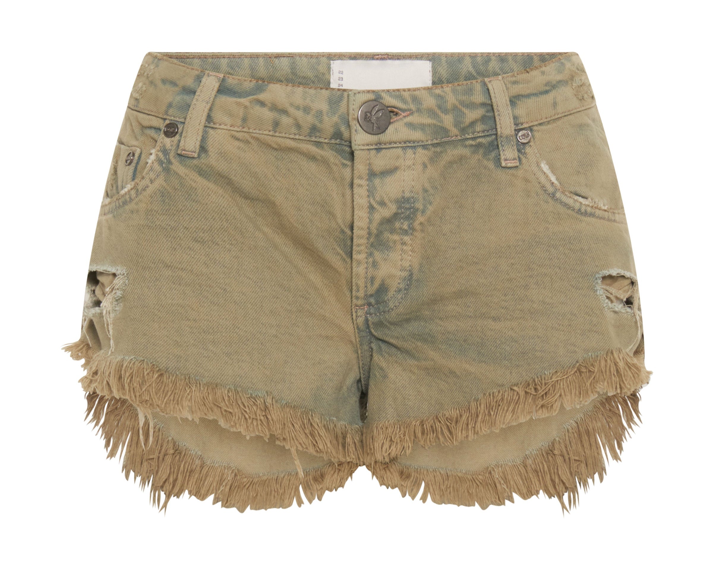 KHAKI HAZE BONITA LOW WAIST DENIM SHORTS