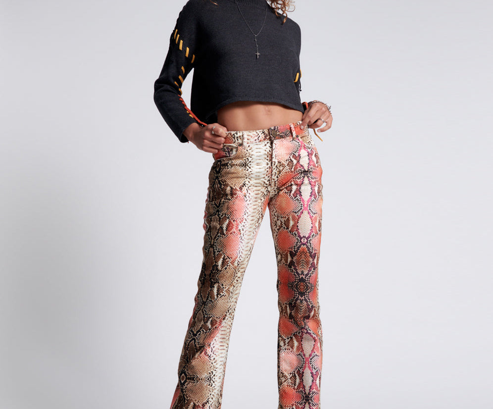 SERPENT CHARLIE SLIM HIGH WAIST FLARED JEANS