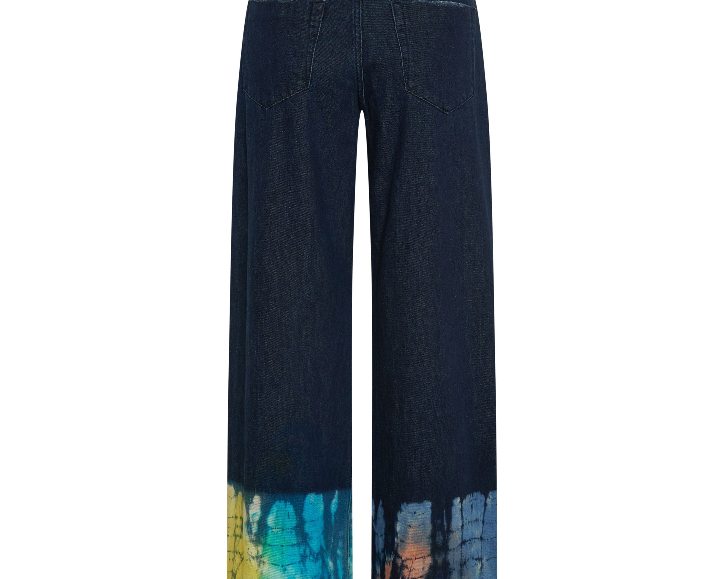 Jackson Mid Waist Wide Leg Denim Jeans - Paint Dipped