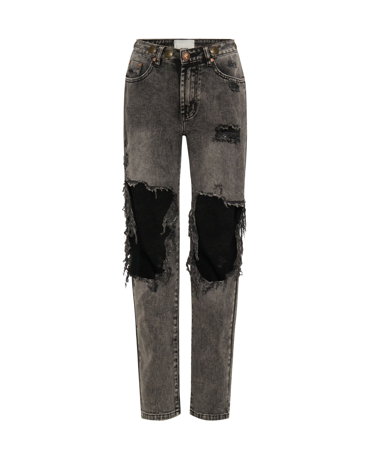 Awesome Baggies Jeans Awesome Baggies High Waist Straight Leg Denim Jeans - Rodeo Grey
