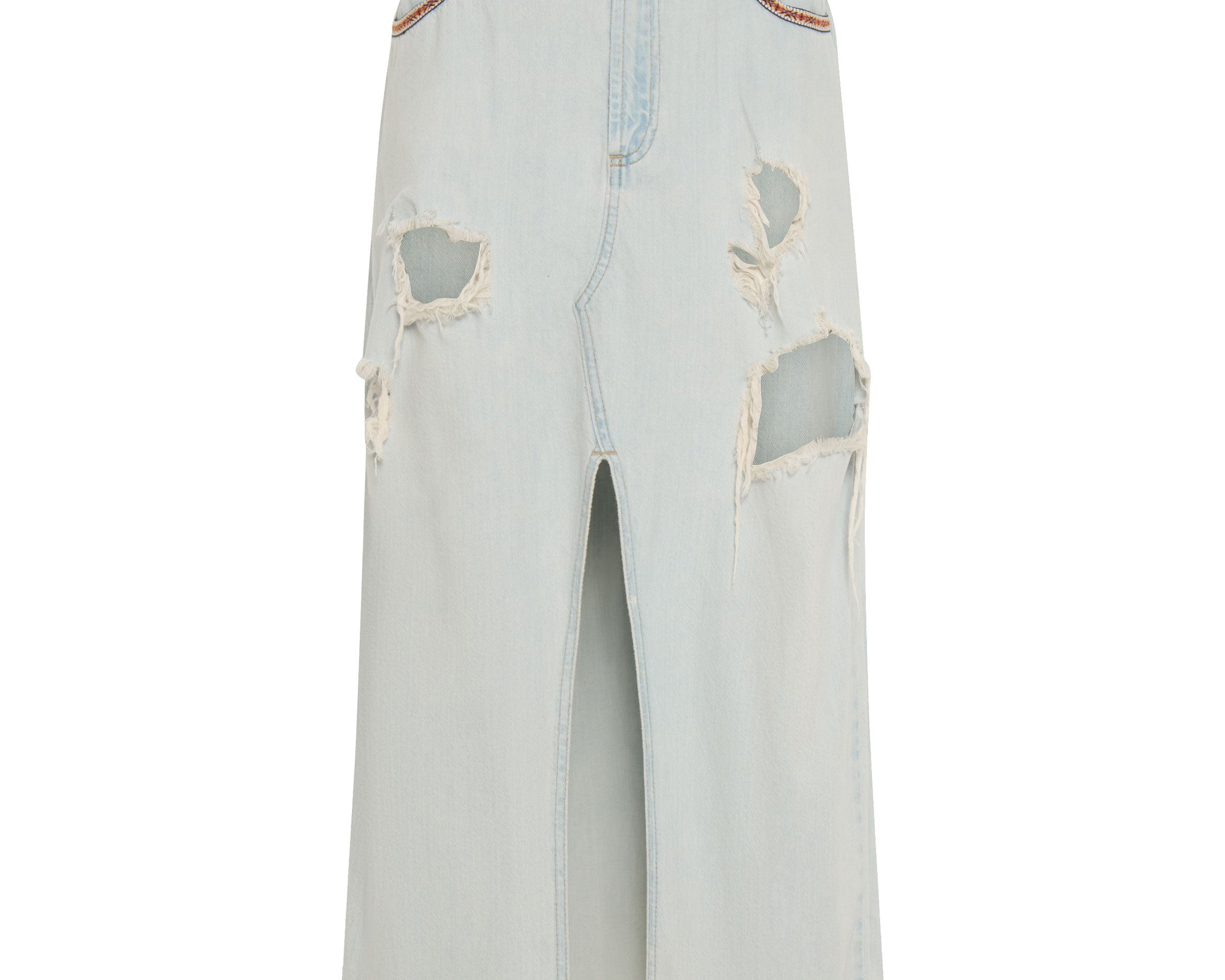 ANGEL BLUE ROCKO LONG LENGTH DENIM SKIRT