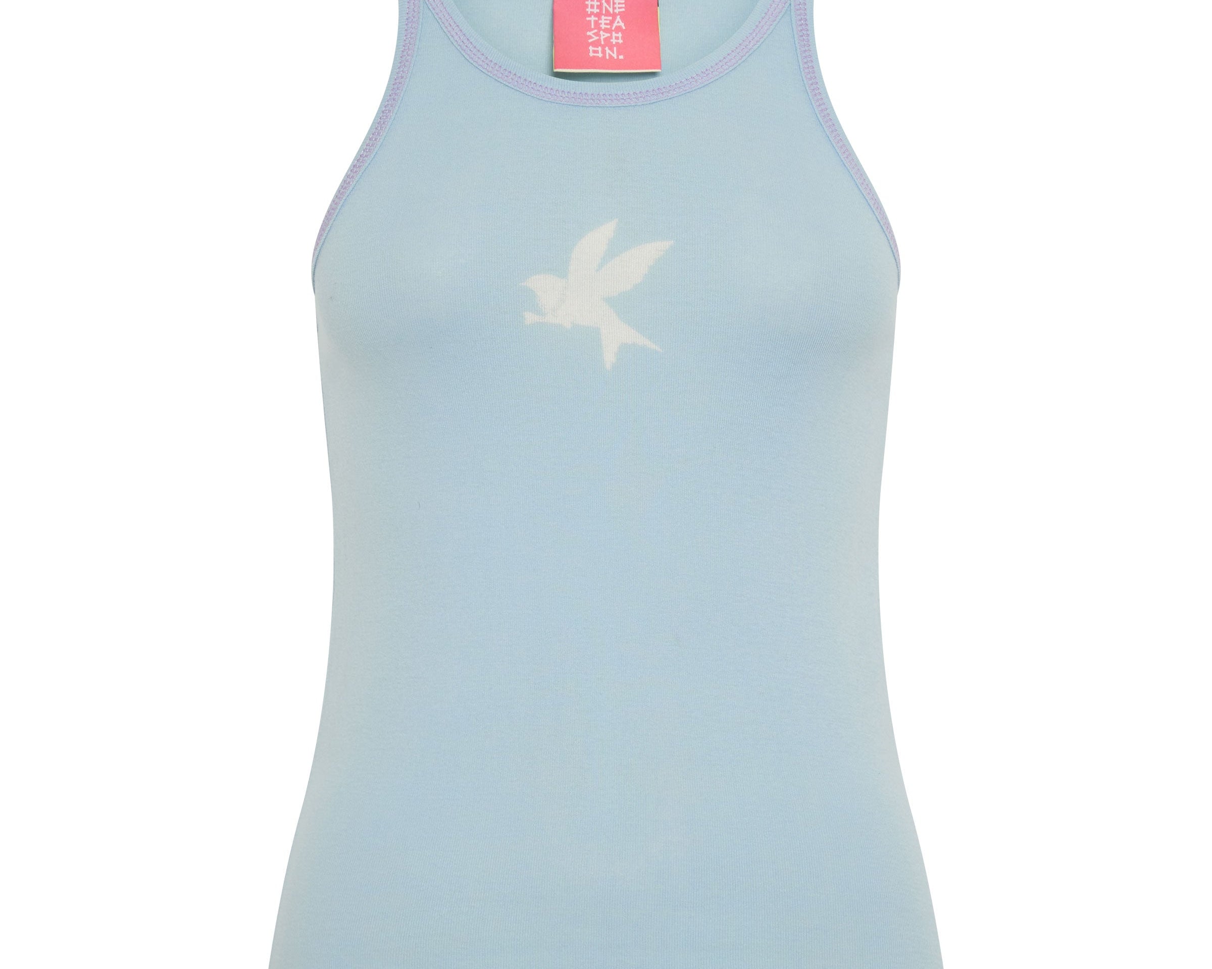 CRYSTAL BLUE BOWER BIRD SINGLET
