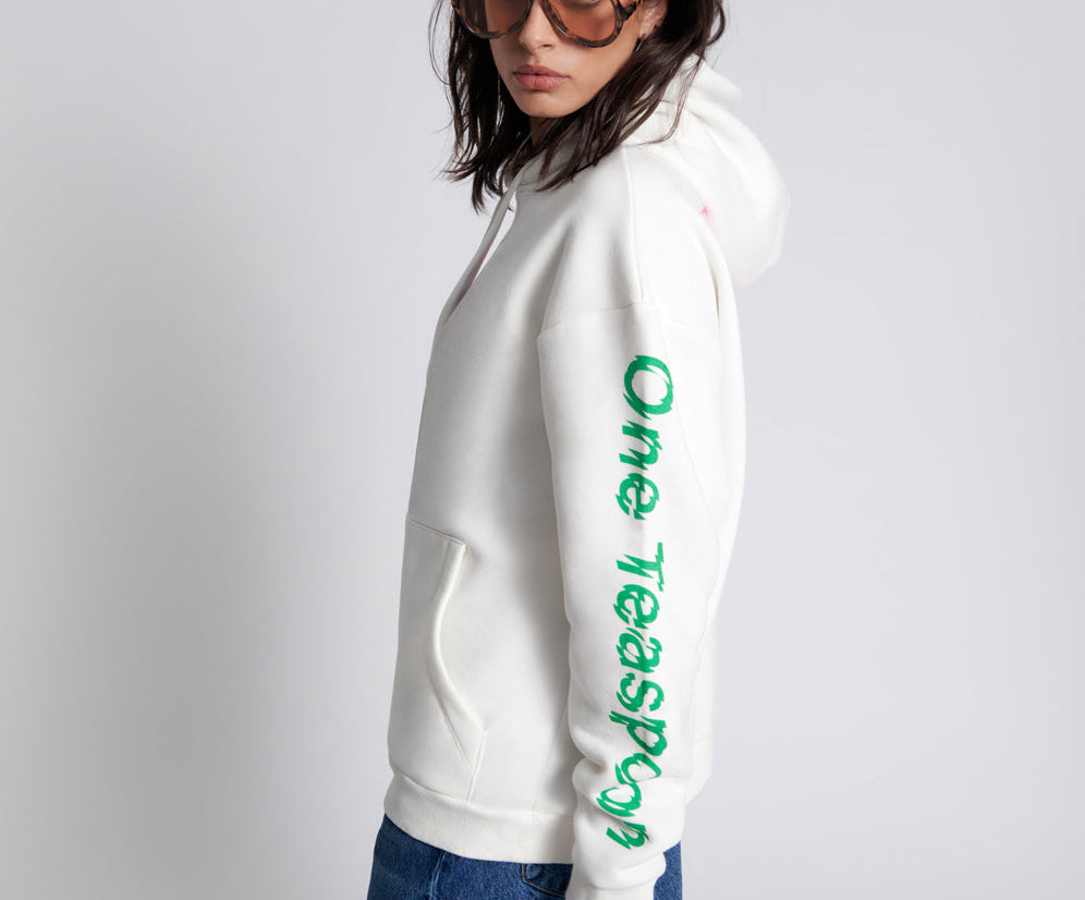 GET PHYSICAL OVERSIZED HOODY WHITE