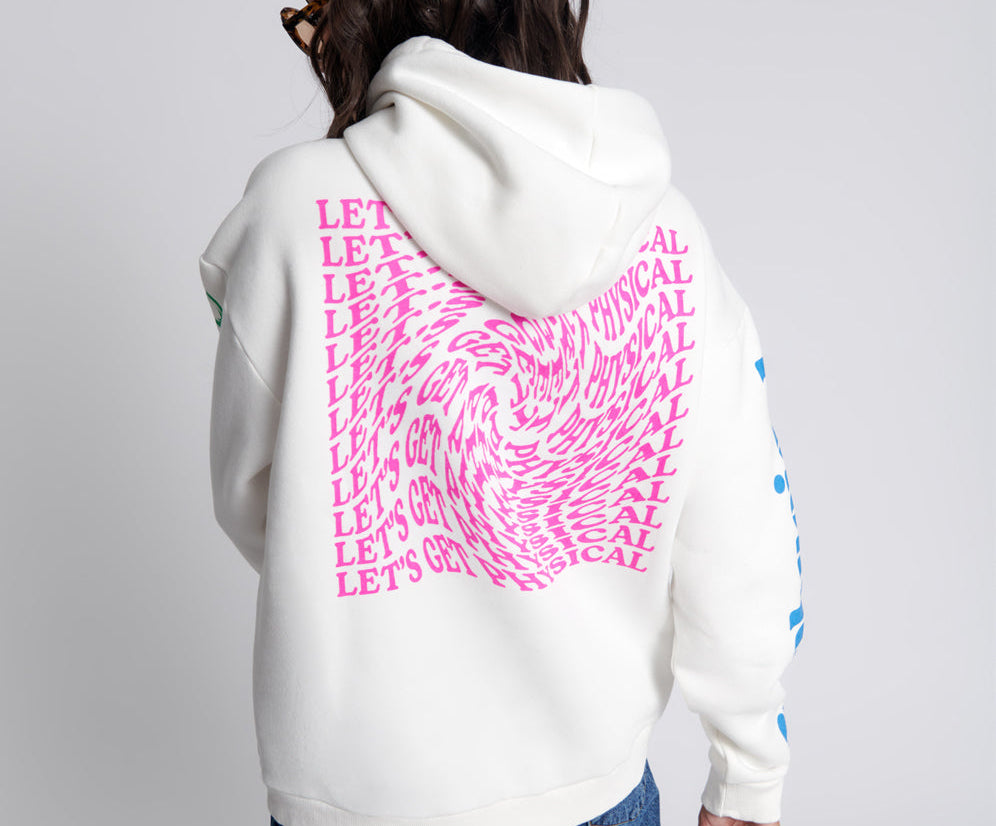Get Physical Oversized Sweater Hoody - White