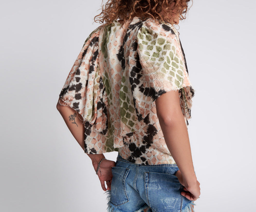 HAND PAINTED BOA TOP