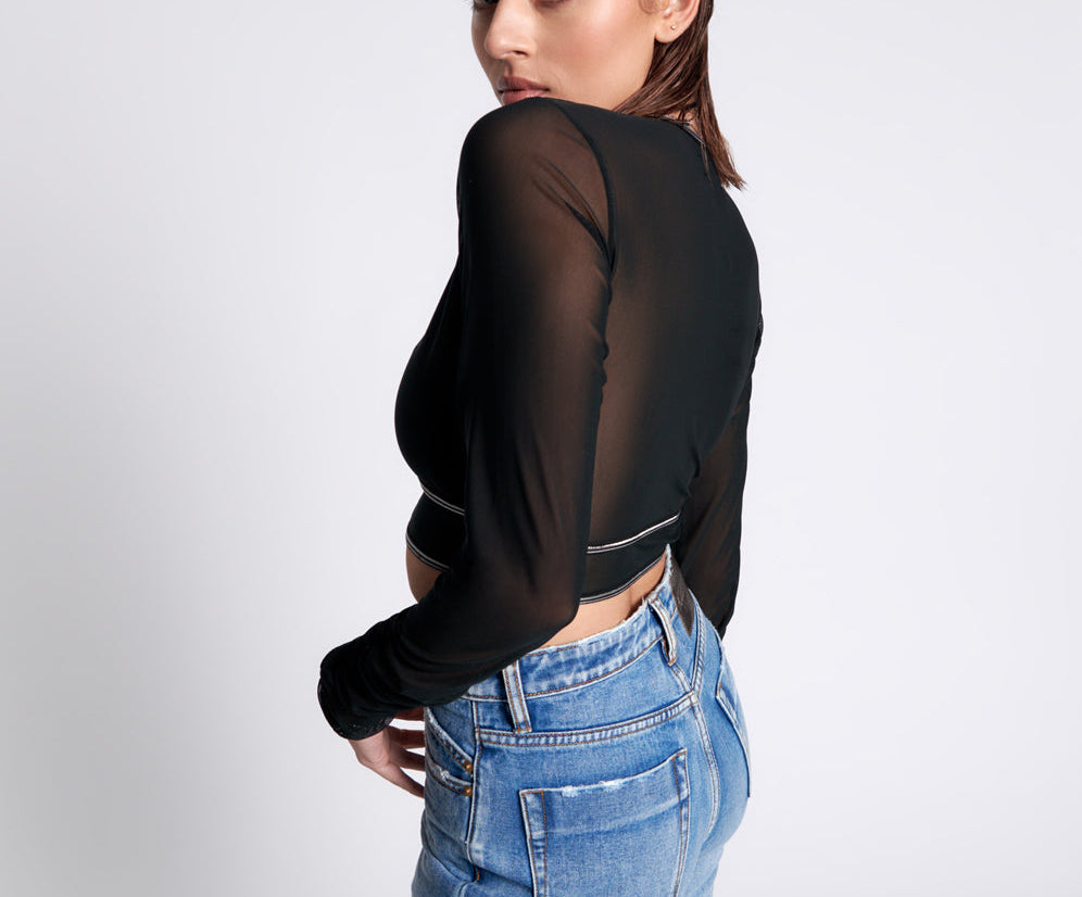 Dominator Mesh Longsleeve Top - Black