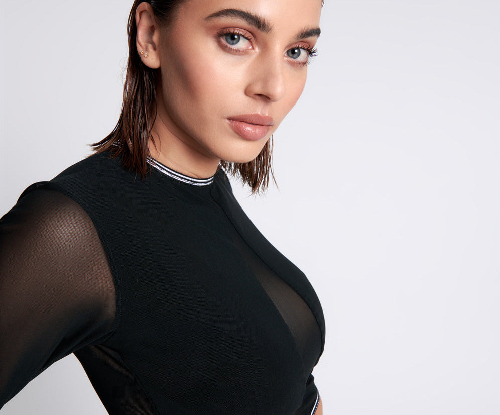 Dominator Mesh Longsleeve Top - Black