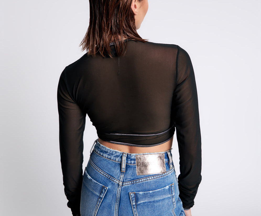 Dominator Mesh Longsleeve Top - Black
