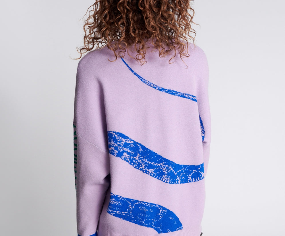 TWISTED SNAKE KNIT SWEATER