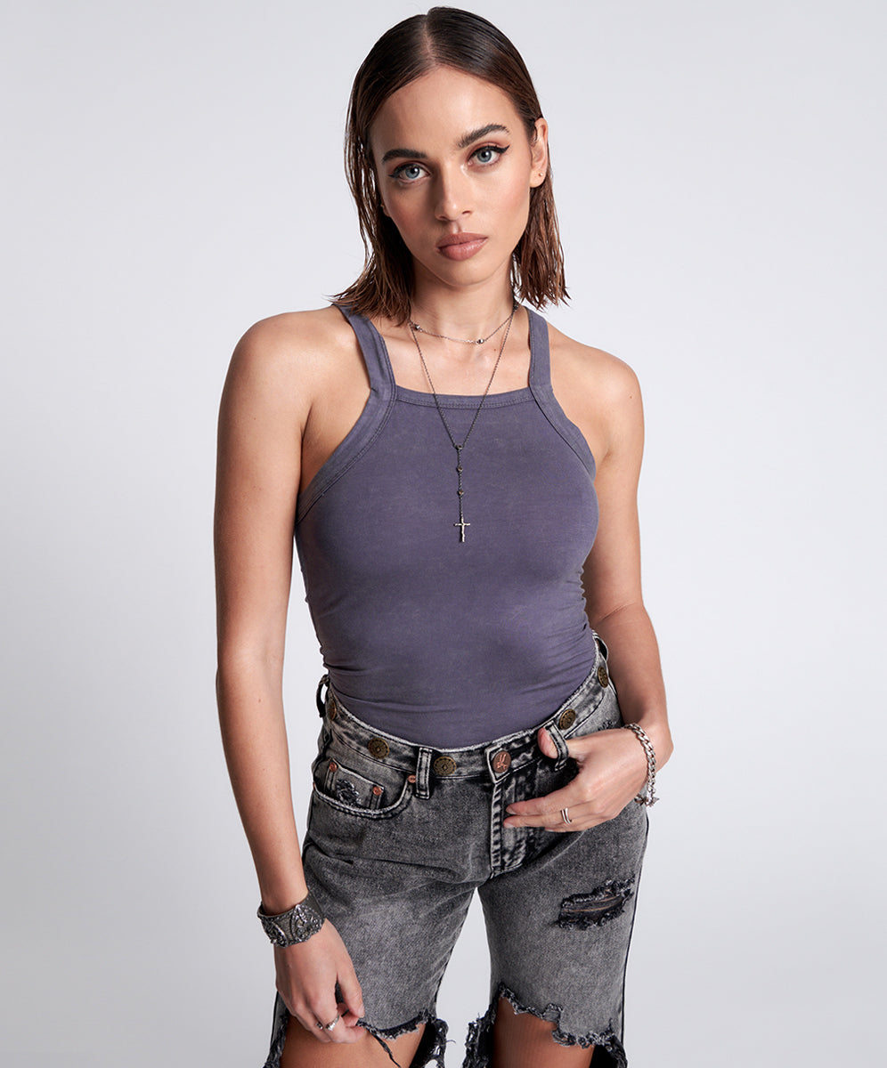 Last Stock BAMBOO LOGO LONGLINE RALLY TANK