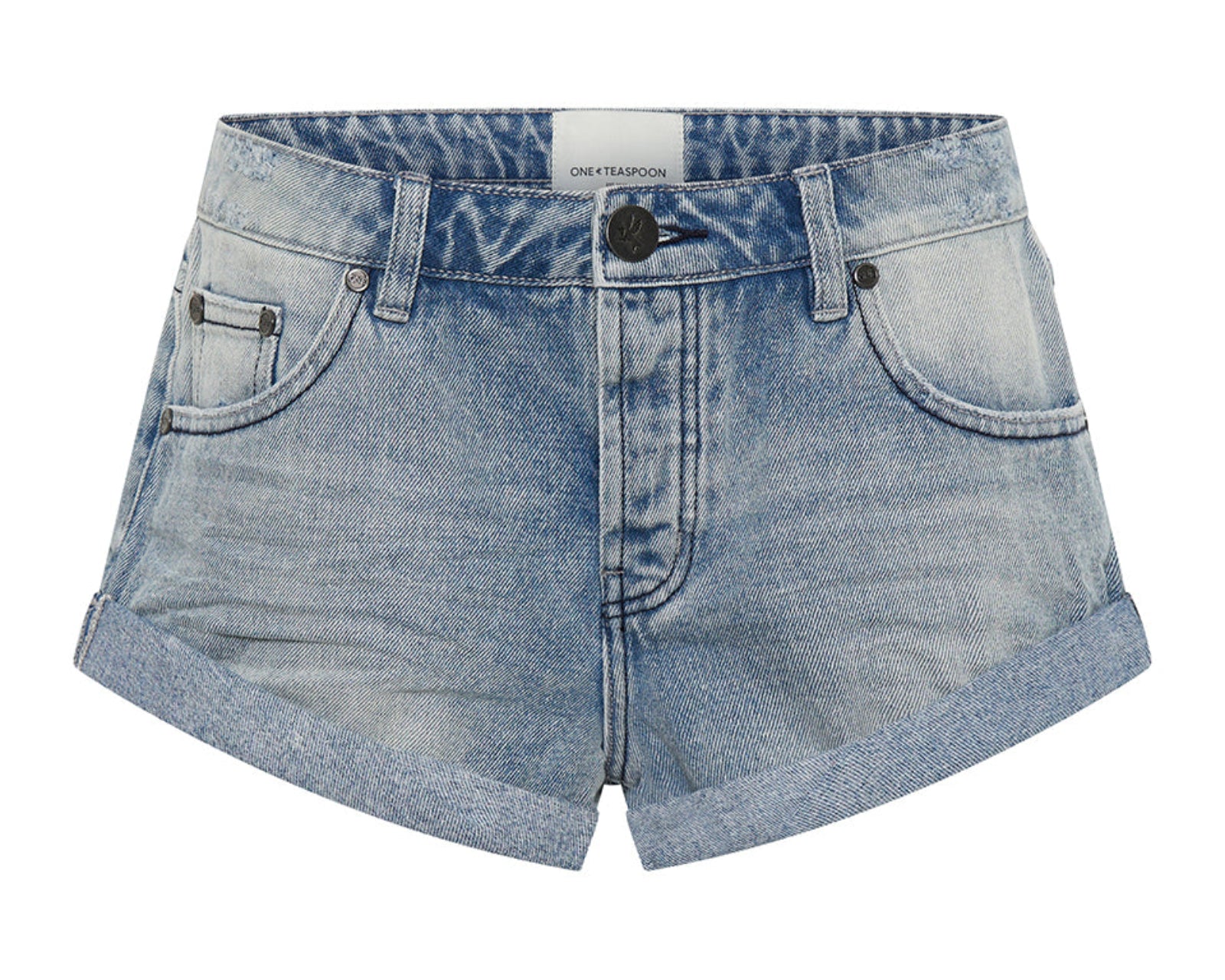 Bandits Low Waist Denim Shorts - Salty Dog Blue