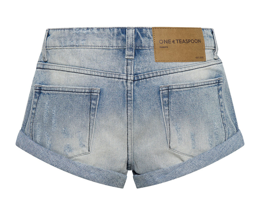 Bandits Low Waist Denim Shorts - Salty Dog Blue | One Teaspoon USA