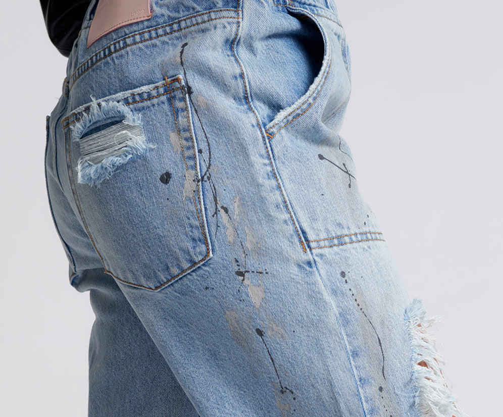 Trackers Mid Waist Jogger Denim Jeans - Fleetwood Artiste