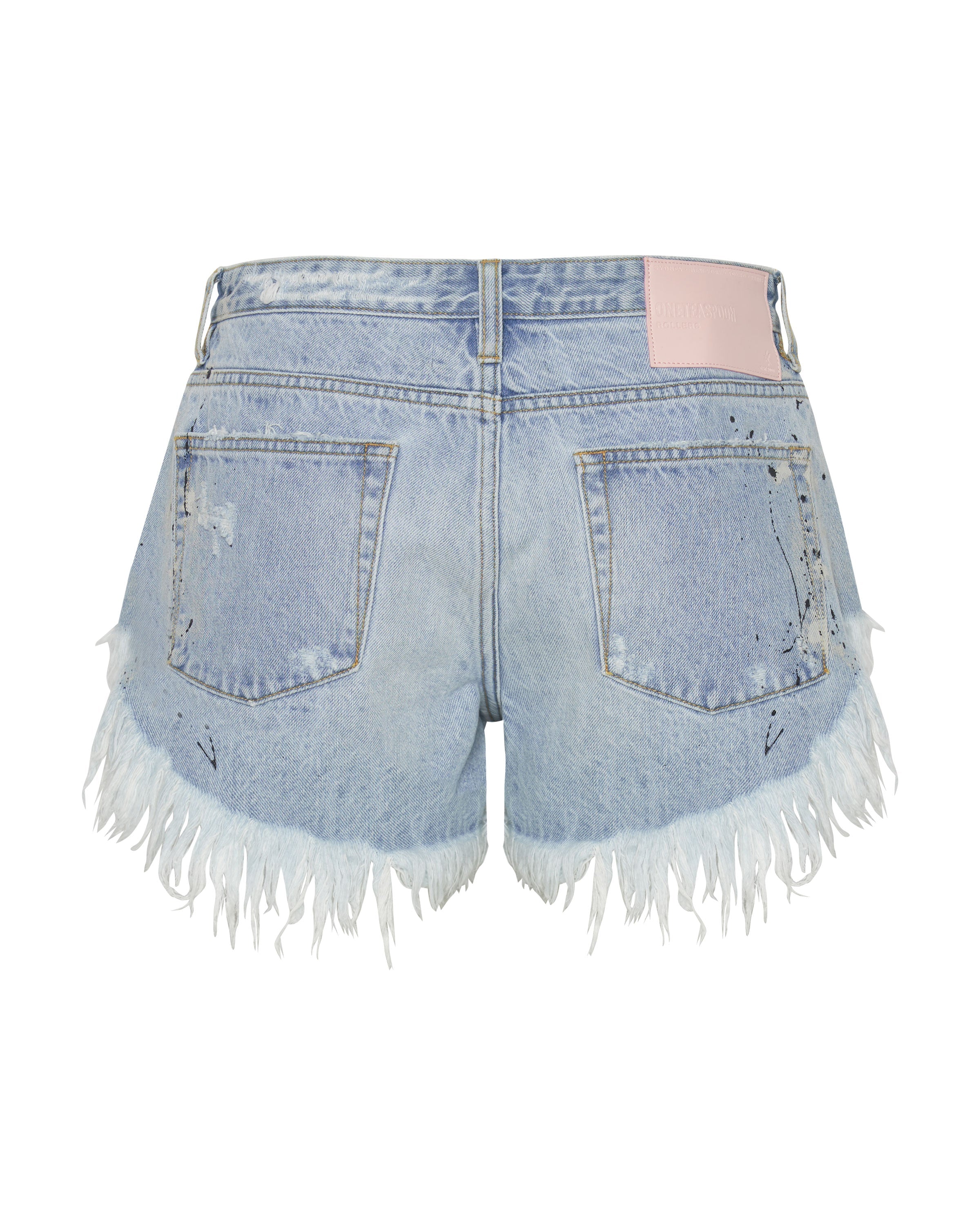 Rollers Low Waist Denim Shorts Fleetwood Blue Painted Artiste