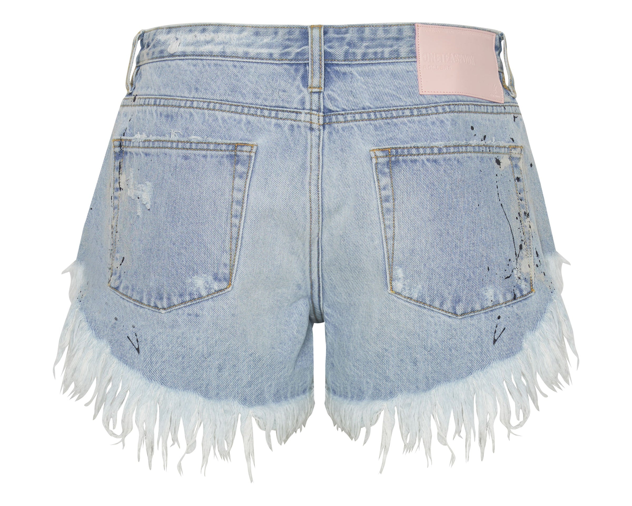 Rollers Low Waist Denim Shorts - Fleetwood Blue Painted Artiste