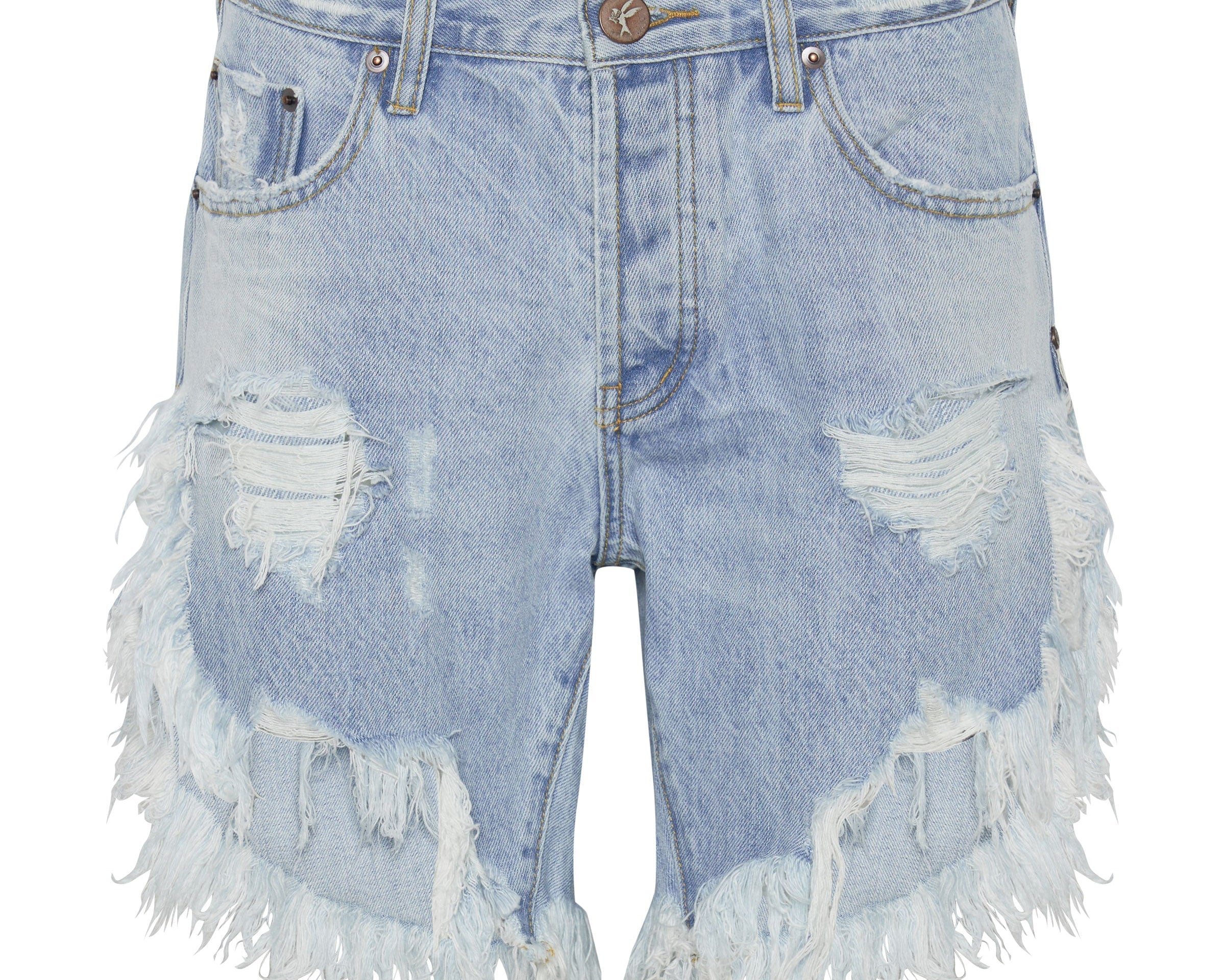 FLEETWOOD FRANKIES LONG LENGTH DENIM SHORTS